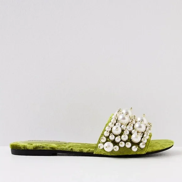 NWT Pixie Pearl Slide Sandals - Picture 2 of 5